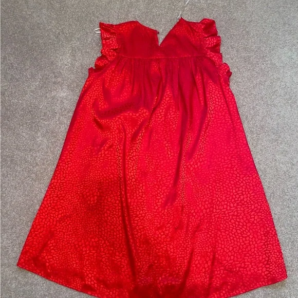 Umgee Red Mini Dress with Ruffled Sleeves - Picture 3 of 7